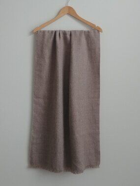 Alicia Adams 100% baby alpaca very large scarf neutral soft light fawn brown